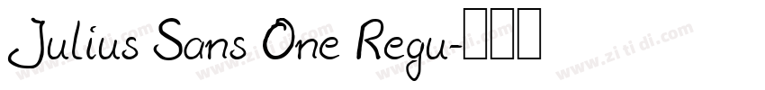 Julius Sans One Regu字体转换